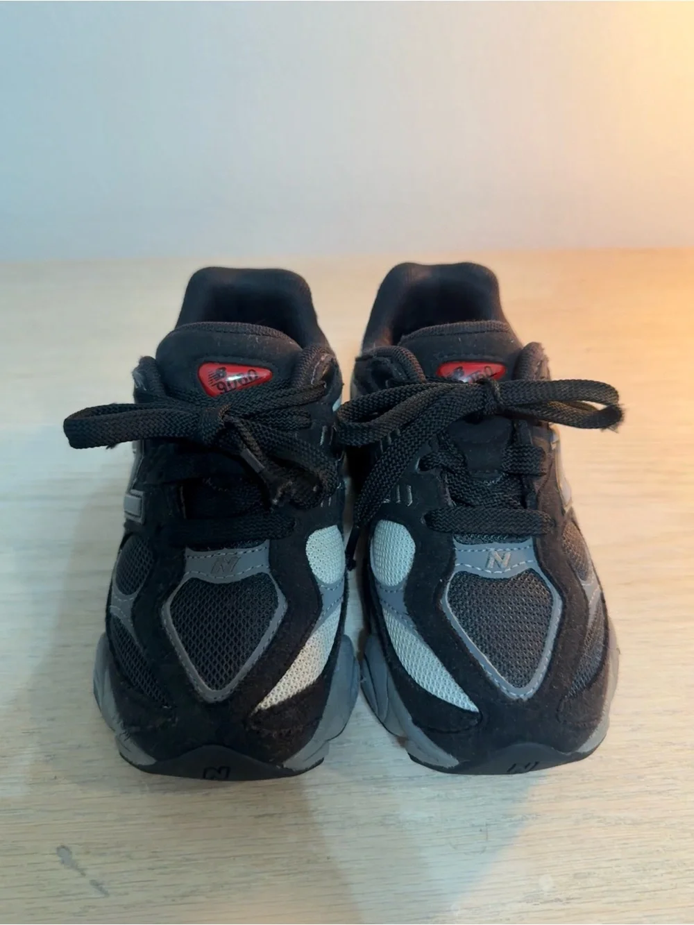 New Balance Kids Black and Gray Athletic Sneakers